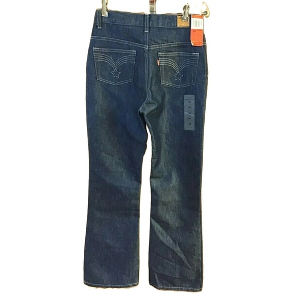 Levi's Girls Mid Rise Boot Cut Embroidered Jeans Size 16 Regular (26 x 30) NWT - Picture 2 of 6
